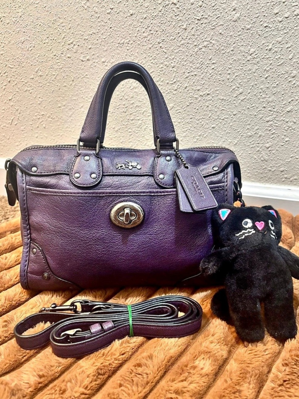 Coach Rhyder 24 Leather Turnlock Satchel